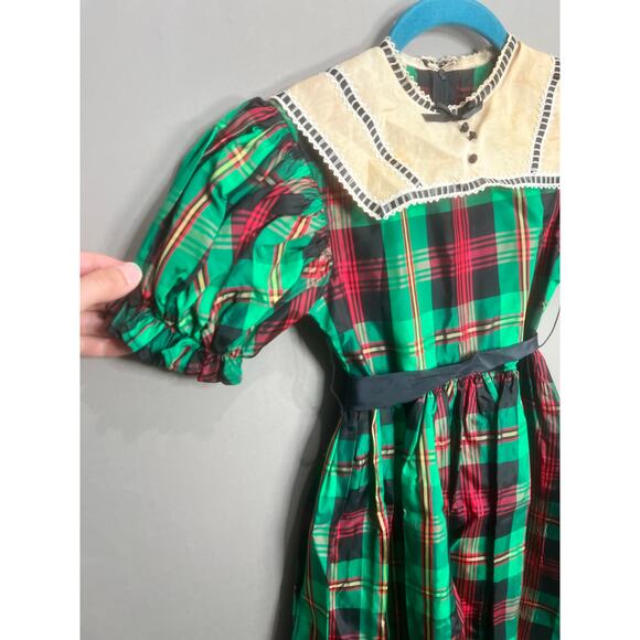 Pleasant Company Sz 7 Addy's Plaid Christmas Dress American Girl Preppy Festive - Picture 11 of 14